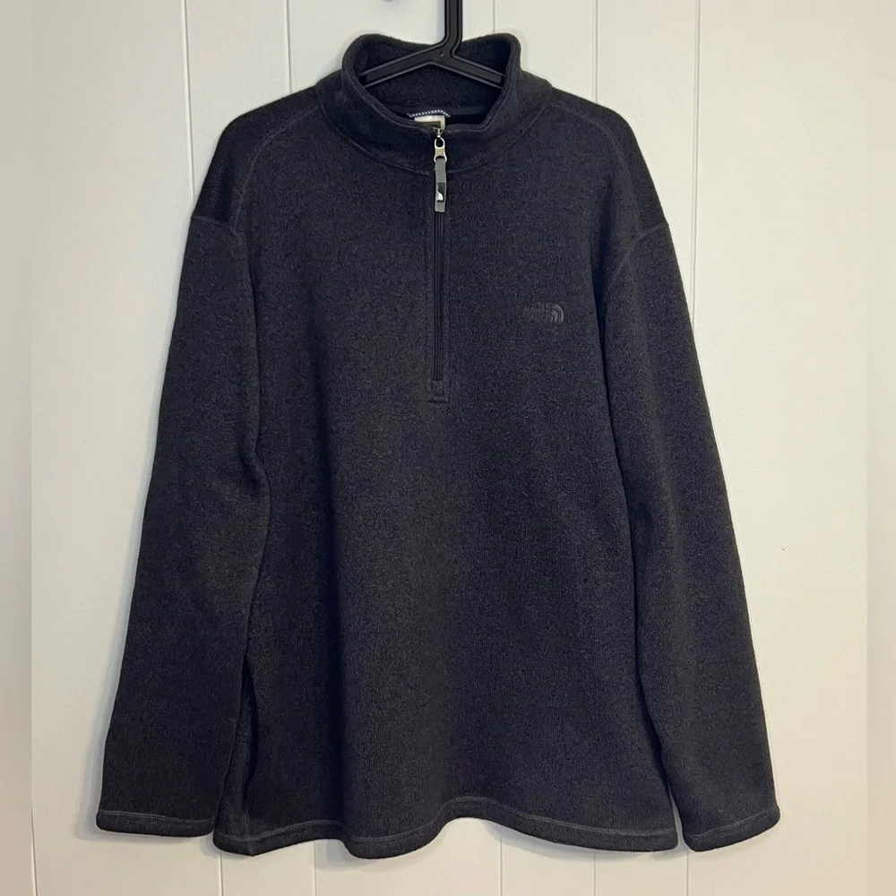 The North‎ Face Men's Gordon Lyons fleece Quarter Zip Dark Gray Size XL